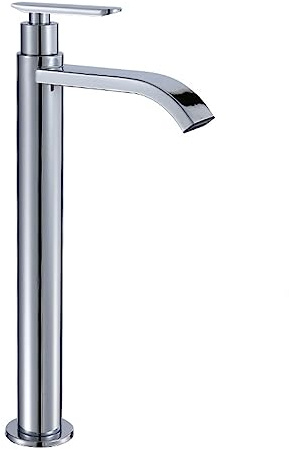 Robinet Cascade Haut Chromé Robinet Lave Main eau Froide Mitigeur Haut Pour Vasque Connexion G1/2 ''