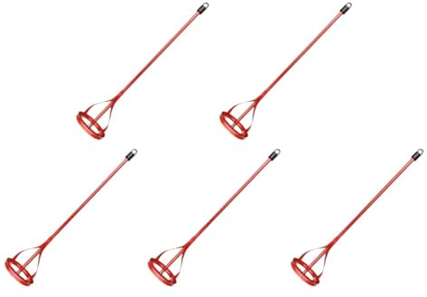 Sechskantschaft-Gips-Farbmischer-Aufsatz, Elektrische Bohrmaschine, Mischpaddel, Zement, Kitt, Beschichtung, Rührwerk, Maschine, Rührstab (Color : 5pcs)