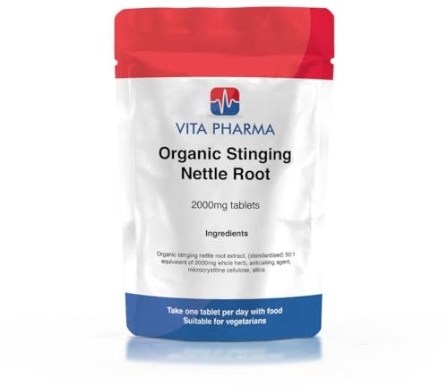 VITA PHARMA Organic Stinging Nettle Root 2000mg 30 Tablets