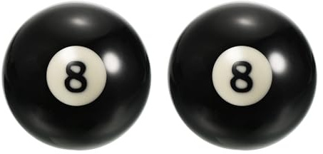 PATIKIL 2-1/4 tum # 8 boll biljard ersättningsboll, 2 st biljardbord boll standardregler storlek för spelrum biljardrum, svart