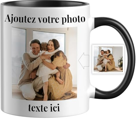 Personalisierter Becher mit Foto Personalisierte Kaffeetasse mit Bild Personalisierte Kaffeetassen mit Name 11oz Doppelseitige individuelle Tasse Geschenke für Männer und Frauen