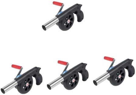 HANABASS 4pièces Souffleur à Air Portable pour Barbecue Ventilateur Manuel pour Camping Outil De Soufflage pour Grillades Extérieur Souffleur à Main pour Feu De Cheminée