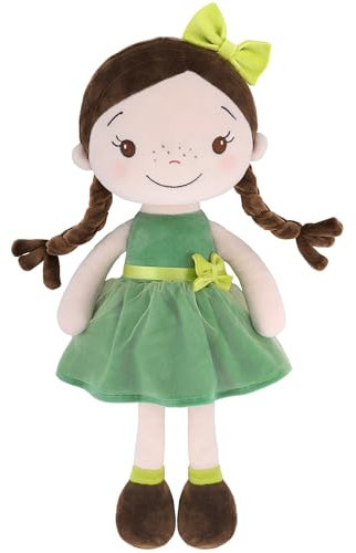 GAGAKU Morbida bambola di pezza 40 cm bambole angelo custode, regalo per battesimo per bambine, peluche portafortuna per bambini dai 3 ai 5 anni - principessa della foresta