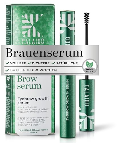 Calaido Augenbrauen Serum Wachstum - Premium Augenbrauenserum für natürlich volle und dichte Augenbrauen