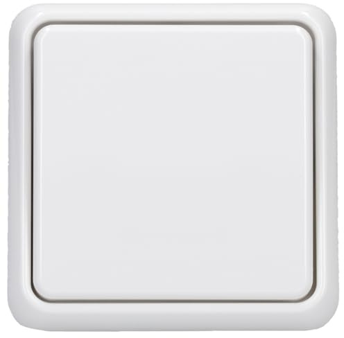 JUNG Serie CD Wechselschalter Set Alpinweiß | mit CD590WW Wippe für Schalter/Taster, 506U Wippschalter Universal, CD582WW Rahmen 1-fach