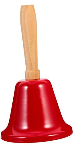 COSMEVIVI Weihnachtsglocke Mit Holzgriff Metall Dekoration Für Zuhause Handglocke Für Weihnachten Tischglocke Für Verschiedene Anlässe Langlebig Und