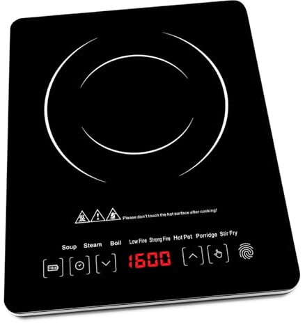 VINTORKY Tragbarer Induktionsherd Mit Touch Steuerung 220v Multifunktional Hitzebeständig Und Kratzfest Für Küche Wohnmobil Und Reisen