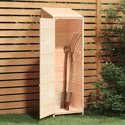 Gecheer Capanno,Casetta,Atrezzi,da Giardino,Esterno,in Legno di Abete,55x52x174,5 cm,Casetta in Legno,Porta Attrezzi da Giardino,Casetta di Legno da Giardino