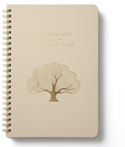 BIROYAL Undatierter Wochenplaner A5, 52 Wochen, 2 Seiten pro Woche | 120g Premium Papier Kein Durchschreiben, Ringbuch wöchentlicher Terminplaner mit To Do Liste, Habit Tracker für Büro Schule