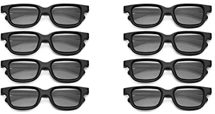 Uikdjgu 8 Uds. Gafas 3D Pasivas Polarizadas para Pantalla Cine IMIX
