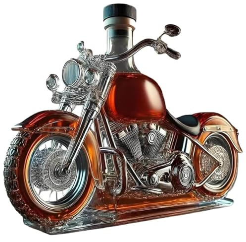 Botella De Whisky, Botella De Whisky Estilo Moto, Decantador De Vino Con Forma De Motocicleta Para El Oktoberfest, Ideal Para Bar Y Cocina (1 Set)