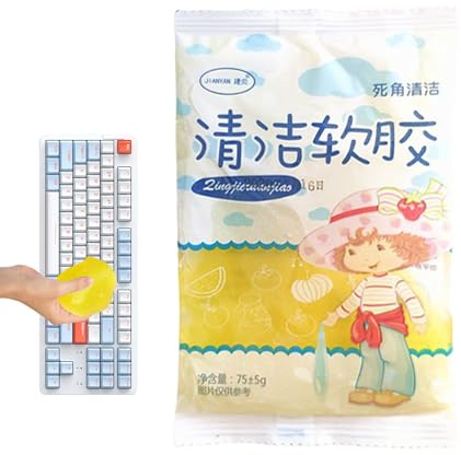 Gel detergente per auto, gel per la pulizia, mastice per interni, multifunzione, strumento per i dettagli del cruscotto, tastiere e console, materiale morbido e flessibile, raccoglie briciole