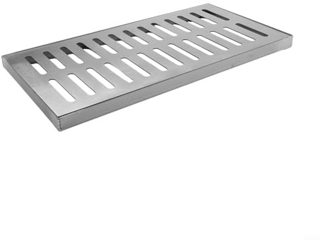 Desiumite Heavy Duty Stainless Steel Drain Grate 200x400mm Slip-Resistant Rectangle Cover for Outdoor Patio Garden Farm Walkway Pool Courtyard Quick Flow (200 * 400 * 20 * 2mm)