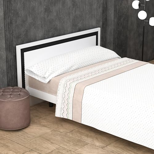 Kimbatex Textil Hogar Tienda Juego de Sábanas 3 Piezas Coralina 180gr Invierno | Cama 90, 105, 135, 150 y 180 cm | 6 Diseños + Infantiles Unicornios y Dinosaurios (Cristal Beige, Cama 90cm)