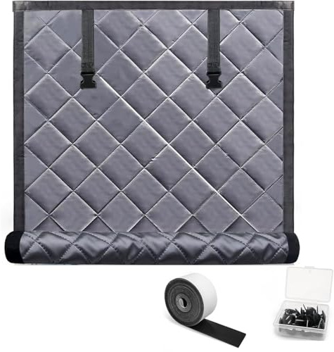 Kit Film Isolant De Fenêtre Anti-Froid Housse D’Isolation Hiver Pour Fenêtres, Couverture Isolation Thermique Étanche, Réutilisable, Pour Maison Caravane(Gris,W120xH120cm)