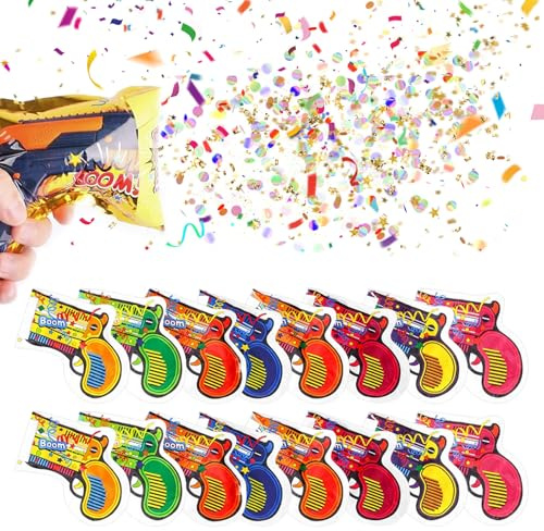 16 Pcs Konfettikanone Biologisch Abbaubar Konfetti Kanonekonfettipistole Konfetti Pistolen Party Confetti Kanone Konfetti Geburtstag Glitzer Papier Konfettibombe FüR Karneval, Geburtstage, Hochzeiten