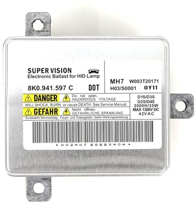 Ballast pour Module de Commande de phares pour Audi A1, A3, A4, A5, A6, A7, A8, Q5 et Q7 (2008-2014) W003T20171 8K0.941.597.C 8K0941597C Ampoules de phares HID