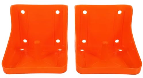 Zerodeko 2pcs Professional Salt Block Holder for Livestock Farm Sturdy Red Pp Cylinder Rack Easy to Mount Sheep and Horse Salt Lick Block Rack