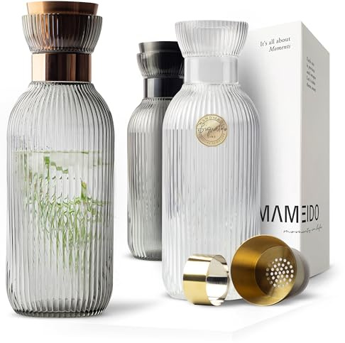 MAMEIDO Jarra de agua con vertedor y colador 1 l (Smoke Copper)