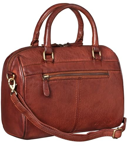 STILORD 'Cassandra' Leder Handtasche Damen Fashion-Tasche Ledertasche Henkeltasche Umhängetasche und Schultertasche Echtleder, Farbe:cognac - used