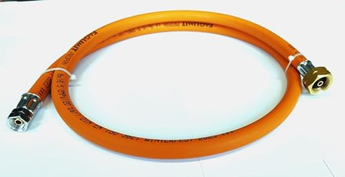 Zatechs Propan Butan Gasschlauch 1000cm (10m) | 20 Bar | Ø9mm | Anschlüsse 3/8 LH bis 21.8 LH | für Kleine und Große Flaschen | Gas Hose für Gasgrillgeräte Heizgeräte Herde