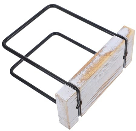 CONGARTENO Rustikaler Serviettenhalter aus und Holz Stehender Papierserviettenhalter für Tisch Stabiler Serviettenständer für Küche Esszimmer Restaurant