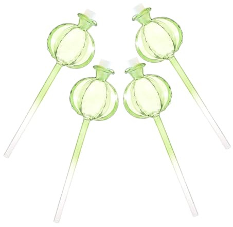 GALPADA 4 Piezas Bolas de Riego para Plantas con Diseño de Cactus de Globos Transparentes para Auto Riego Interior Dispositivo Automático para Humedad Constante Macetas