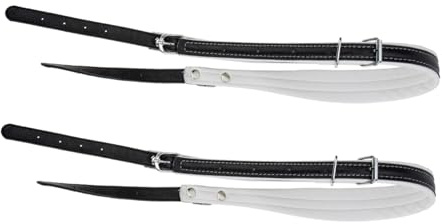 SUPVOX Accordion Straps Suitable for Long-term Use and Convenient Outdoor Performances Leather Adjustable Comfortable and Sturdy Flexible White Strap for Bass and Accordion Instruments