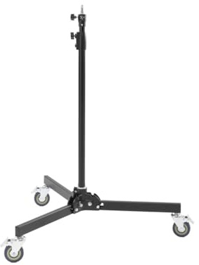 LUMIRO Heavy Duty Light Stand with Wheels – Photography Studio Stand 85-150cm, Rolling Light Stand for Softbox, Strobe & Reflector, Foldable Aluminium Tripod, 8kg Load Capacity