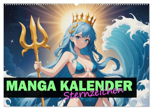 Manga Kalender Sternzeichen (Wandkalender 2026 DIN A2 quer), CALVENDO Monatskalender: Jedes Sternzeichen als Anime Manga Motiv (CALVENDO Kunst)