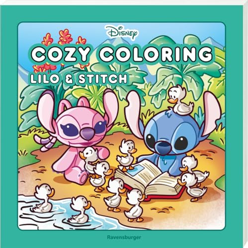 Ravensburger Cozy Coloring Disney - Lilo & Stitch, Cozy Malbuch für Erwachsene, Teenager, Disney-Fans