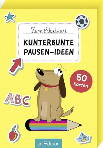 Zum Schulstart – Kunterbunte Pausen-Ideen: 50 Karten | Handliche Kartenbox für die Schultasche | für Kinder ab 6 Jahren