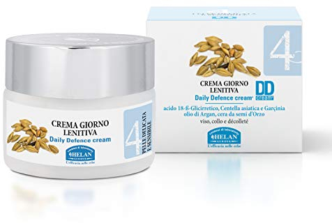 Helan, Linea Viso 4, Crema Viso Giorno Donna Lenitiva per Pelli Delicate e Sensibili, Protezione dai Raggi Luminosi sulla Pelle con Filtro Solare e Idratante con Olio di Argan, 50 ml - Made in Italy
