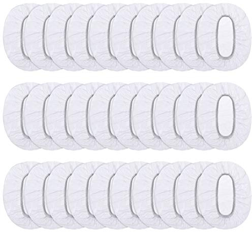 Outus 100 Pack Clear Disposable Ear Covers Plastic Waterproof Ear Protectors for Shower, Hair Dye, Bathing