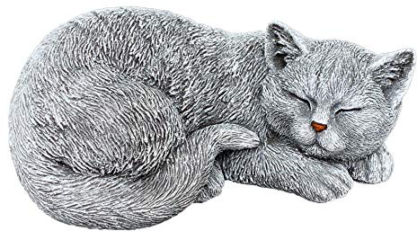 stoneandstyle Steinfigur Katze Betty schlafend frostfest wetterfest Gartenfigur