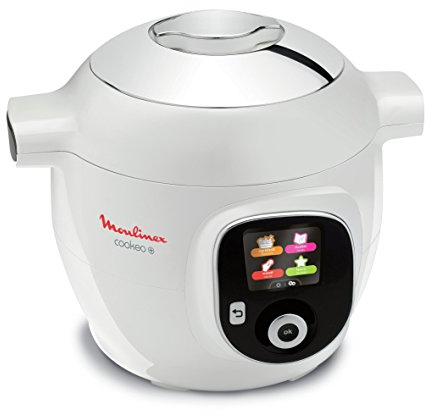Moulinex Multicuiseur Intelligent Cookeo+ 6L 6 Modes de Cuisson 150 Recettes Préprogrammées Jusqu'à 6 Personnes Blanc CE851100