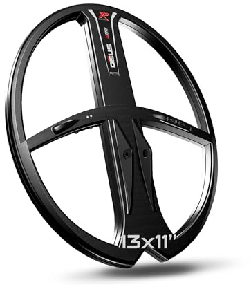 XP Metal Detectors Suchspule X35 34 x 28 cm, 35 Frequenzen Kompatibel mit Deus- und ORX-Metalldetektoren, Lieferung mit Suchspulenschutz und Stabunterteil (D3428X35)