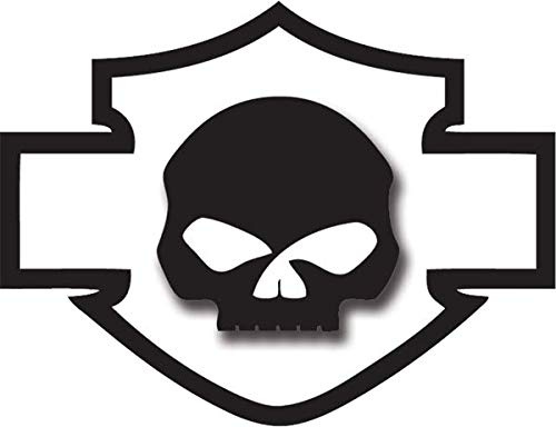 Reflektierende Aufkleber für Motorradhelm, Harley Davidson Skull