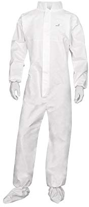 Delta Plus DT115CV3X - Tuta in tessuto non tessuto, con colletto, usa e getta, taglia 3XL, 50 pezzi, colore: bianco