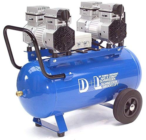 Druckluft Kompressor Silent Leise V4 180/8/50W Ölfrei Flüster Kompressor 50 ltr AWZ
