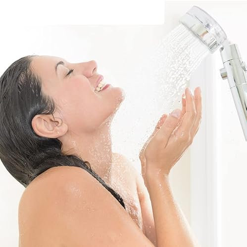 Alivio 360 Degree Rotating Shower Head Built in Turbo Fan for Water Boost