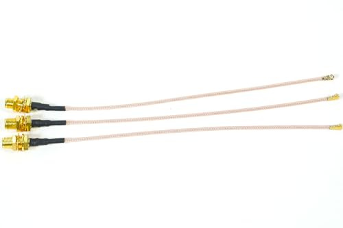 Fohevers Cavo coassiale U.FL IPX IPEX a SMA femmina, RG178, cavo di prolunga per antenna IPEX, 15 cm, per router WiFi, antenna, scheda di rete wireless, confezione da 3