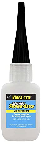 Vibra-Tite® 301 Universal Sekundenkleber – Starker Cyanacrylat-Flüssigkleber auf Industrieniveau | Schnelle Reparatur und Aushärtung | Klebt viele Materialien | 15ml Flasche