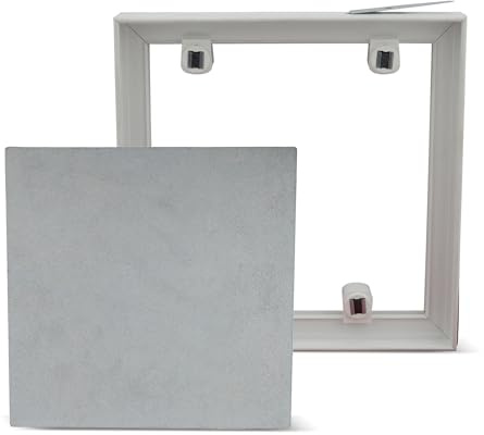 Fliesenrahmen magnetisch weiß 206x256 mm | Innen 200x250 mm (20x25 cm) | Nahezu unsichtbarer Zugang hinter deinen Fliesen – ohne sichtbares Scharnier