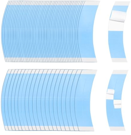 Haohai 100 Stück Doppelseitiges Perückenband, Hair Extensions Ersatzklebeband Klebeband für Haarverlängerung Perücken und Haarteile C Contour (100)