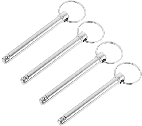 BESPORTBLE Schnellspannstift Kugelkupplungsstift Sicherungsstift 4 Stück aus Kohlenstoffstahl 8x80mm Rostbeständig für Industrie Elektrogeräte Autos Maschinenzubehör Langlebig und Tragbar