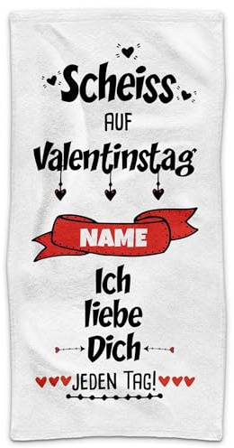 Print Royal PR Badetuch personalisiert mit Wunschtext - Personalisiertes Badetuch Bedrucken - Lustiges Geschenk zum Valentinstag für Männer und Frauen| 140 x 70 cm