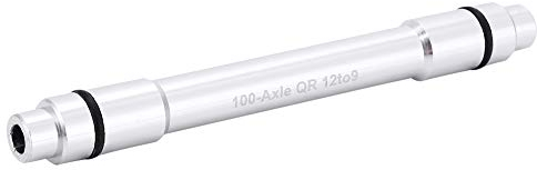 CFTGIW Adapter Steckachse Auf Schnellspanner Aluminium Adattatore Perno Passanteycle Bike Thru Axle Hub Adapter 12 Mm Auf 9 Mm Quick Release Spieß Schwarz (Silver)