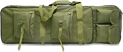 ANSNOW Taktischer Doppelgewehrkoffer, Tragbare, Weich Gepolsterte Waffentasche, Langer Gewehrrucksack, Waffenaufbewahrung Und Transportkoffer Für Die Jagd, Das Schießen, Angeln/Grün/85Cm