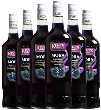 Licores Rives Licor de Mora 70 cl (Caja de 6 Botellas de 70 cl)